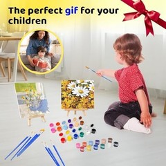 30 Pack Mini Acrylic Paint Set for Kids – 12 Washable Colors, Perfect for Arts &