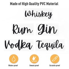 3 Sets Black Vinyl Label Stickers for Bartesian Cocktail 3.5″ x 4.5″,