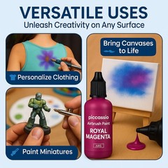 Airbrush Paint, 30 Water-Based, Quick-Drying Colors for Artists & Beginners, …