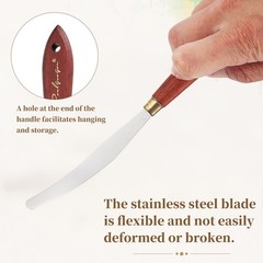 Palette Knife Painting, 9.6″ Stainless Steel, Mahogany Finish(Triangle)