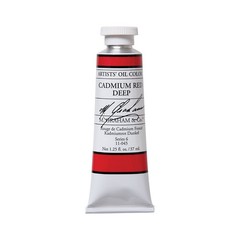 M. Graham Artist Oil Paint Cadmium Red Deep 1.25oz/37ml Tube Kitchen