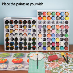 63 Holes Craft Paint Storage Holder Vertical Acrylic Paint Bottles Organizer Rac