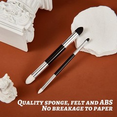 12 Pcs Double-Head Artist Blending Sponge Pen Detail Blending Stump Sketch Brush