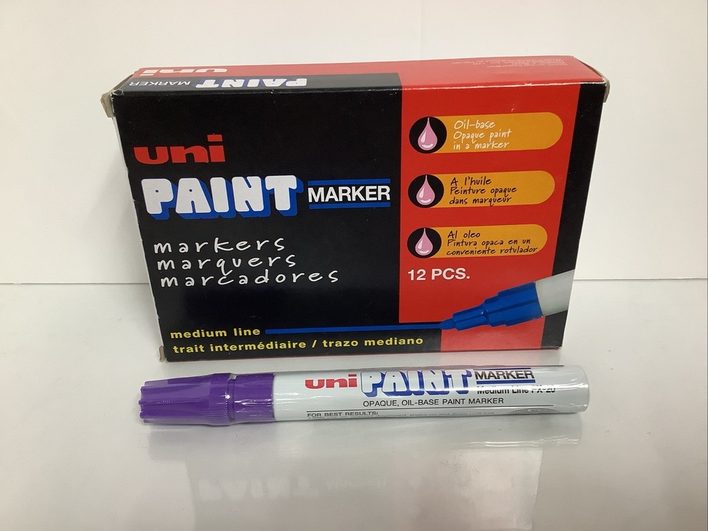 12/pack Uni-Paint 63606 PX-20 Oil-Based Permanent Marker, Medium Line VIOLET