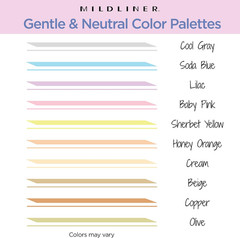 Zebra Pen Mildliner Dual-Tip Highlighter Marker Set, Broad and Fine Point Tips,