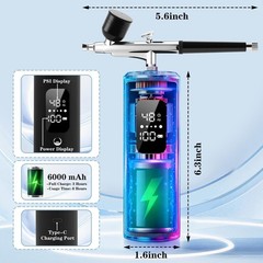 48 PSI Airbrush Kit with Air Compressor, High Pressure Airbrush Kit Non-Clogg…