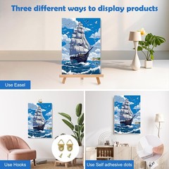 Ship Landscape Paint by Numbers Kit for Adults Beginners with Frame, Seagulls…