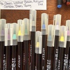 36 Arteza Real Brush Pens & 22 Crayola Markers
