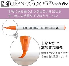 Kuretake Color Pen Brush Pen ZIG Clean Color Real Brush 60 Colors RB-6000AT/60V