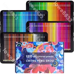 Premier Oily Colored Pencils 120Pack Drawing Artist Kit Art Tools Kit Adult Kids