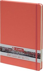 8.3 x 11.8 Inches Coral Red Sketchbook – Ideal for Watercolor & More