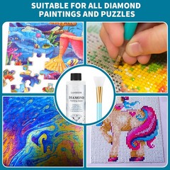 LANBEIDE Updated Diamond Painting Sealer 200ML with Silicone x 2, Clear