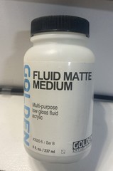 Golden Fluid Matte Medium – Low gloss fluid, 8 oz