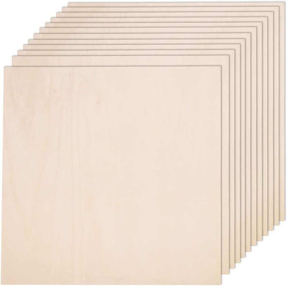 12 Pack 12 x 12 x 1/16 Inch-2 mm Thick Basswood Sheets for Crafts Unfinished …