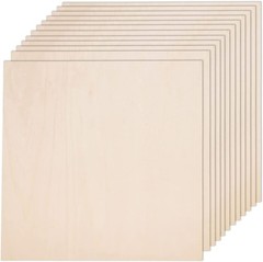 12 Pack 12 x 12 x 1/16 Inch-2 mm Thick Basswood Sheets for Crafts Unfinished …