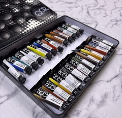 24 Color Set by GOLDEN 24 x 5 ml tubes Professional Watercolor Paint Set READ