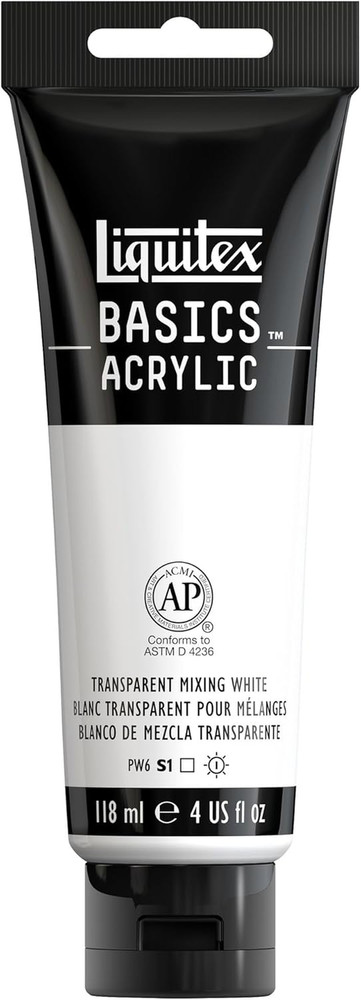 BASICS Acrylic Paint, 118Ml (4-Oz) Tube, Titanium White