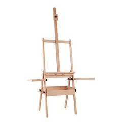 Wooden Beechwood Adjustable H-Frame Studio Easel Artist Storage Tray Easel Stand
