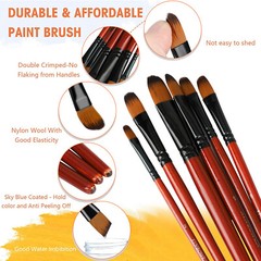 18Pcs Artist Paint Brushes Set Art Acrylic Oil Watercolour Painting Craft Model