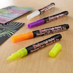 (8-PACK) Marvy Uchida Bistro Fine Point Dustless Color Chalk Markers Fluorescent
