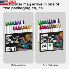 120 Acrylic Paint Markers – Paint Pens for Drawing, Brush + Fine Tips – for Fabr