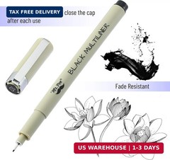Mr. Pen- Black Fineliners, 0.25mm, 4 Pack, Bible Pens No Bleed, Fine Tip, Ultra