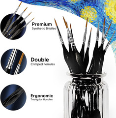 10PC Miniature Paint Brush for Fine Detailing,Small Painting Brushes Set for Art