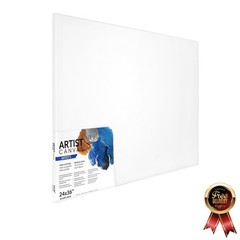 Artist Stretched Canvas, 24X36, 100% Cotton Acid Free, White, Deluxe Canvas