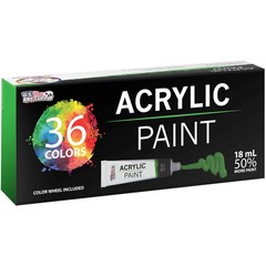 Professional 36 Color Art Acrylic Paint Set, 18ml Tubes, Artist Student Painting