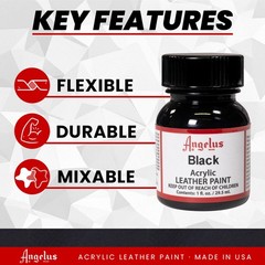 Angelus Acrylic Paint, Black, 30ml [Domestic Genuine Product]
