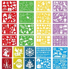 26pcs Plastic Drawing Stencils Set with 26pc Stencil Drawing