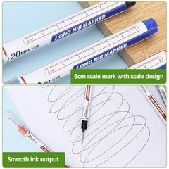 Long Head Deep Hole Marker Pens, 15PCS Long Nib Marker 20mm Quick Dry Waterproof