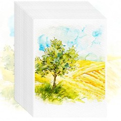 64 Sheets Watercolor Paper, 5″ x 7″, 64 sheets loose watercolor drawing paper