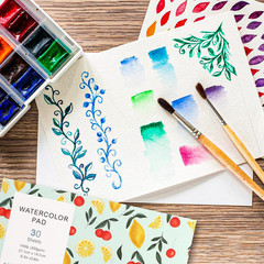 30 Sheets Watercolor Paper Pad, A5 (8.3 X 5.8) Cold Press Watercolor Paper, 140