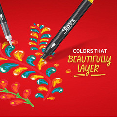 Sharpie Creative Markers, Combo Pack, Water-Based Acrylic, Bullet & Brush Tips,