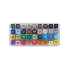 COPIC® Classic 36PC Basic Set (Markers are new, but plastic case is damaged)