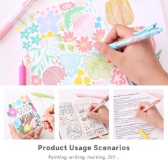 Acrylic Painting Gel Pens, 6 Colors Set, 0.7mm Extra Fine Point Retractable Pen