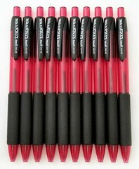 NEW Pentel Click-N-Go Ballpoint Pen BULK 144-pc Red Barrel Black Ink BK450B-ABR