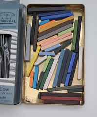 Conte A Paris 24ct assorted Sketching/Colour Crayons + Lots More Artist Charcoal