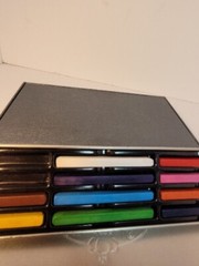 Royal Longnickel Pastel Chalk Box 8 3/4″ Tin 10 Assorted Color Sticks 2 Missing