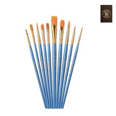 Acrylic Paint Brushes Set, 10 Pack, Round & Pointed Tip, Nylon Hair Artist Br…