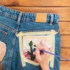 Creative 6pcs Hog Bristle Brushes – Ideal for Watercolor and Acrylic Techniques