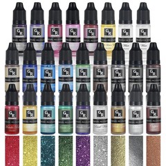 Metallic Alcohol Ink Set -26 Metallic Colors Alcohol Based Ink for Resin Art,…