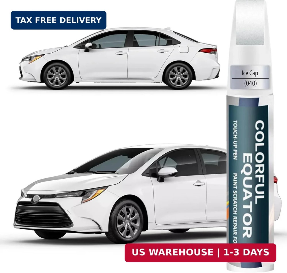 040 Super White/Ice Cap Touch Up Paint for Toyota, Car Paint Pen Scratch Repair
