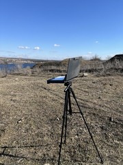 Deep Pochade Box 14*10 “ Plein Air Travel Easel -Portable Artist paint storage