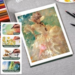2 PCS Watercolor Paper Pad 36 Sheets 140lb/300gsm Thick Sketch 8.5×11 Inch