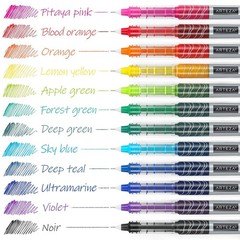 ARTEZA Rollerball Pens Fine Point, Set of 24 Colored Pens Office Product