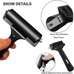 3 Pack Printmaking Brayers – Premium Brayer Rollers for Crafting, Hard black