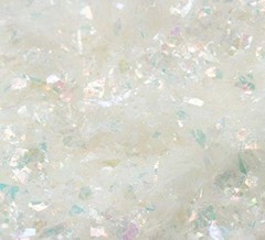 Snow White Flitter Flakes, Iridescent Holographic Nail Art Glitter, 0.5oz (14g)