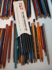 Vintage Assorted Conte, Faber, Koh-i-noor Colored Pencilsl, Nice Lot of 70